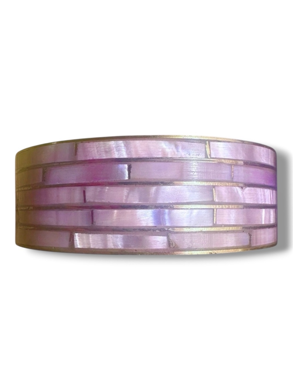 Vintage Mother of Pearl and Brass Bangle